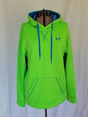 Under Armour Hoodie, Large, Green/Blue
